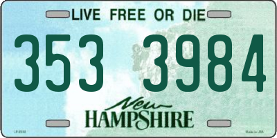 NH license plate 3533984