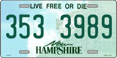 NH license plate 3533989