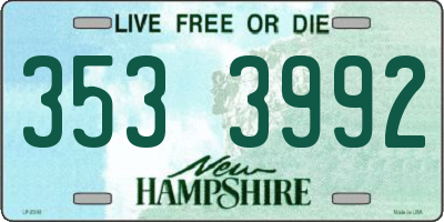 NH license plate 3533992