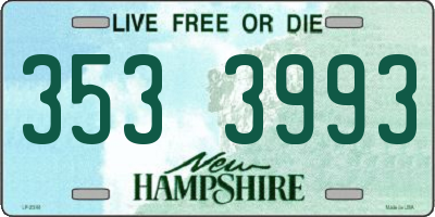 NH license plate 3533993