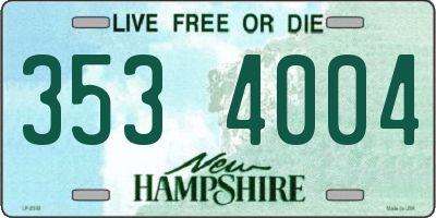 NH license plate 3534004