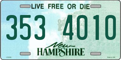 NH license plate 3534010