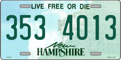 NH license plate 3534013