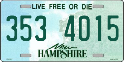 NH license plate 3534015