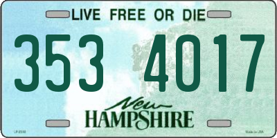 NH license plate 3534017
