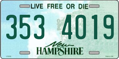 NH license plate 3534019