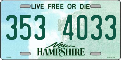 NH license plate 3534033