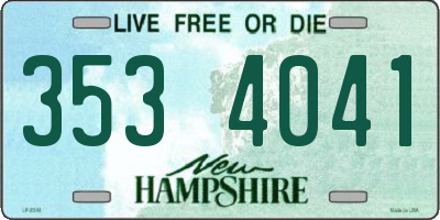 NH license plate 3534041