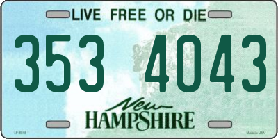 NH license plate 3534043