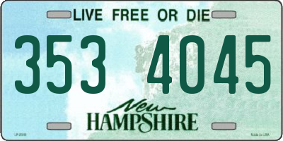 NH license plate 3534045