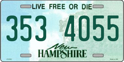 NH license plate 3534055