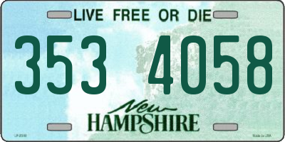 NH license plate 3534058
