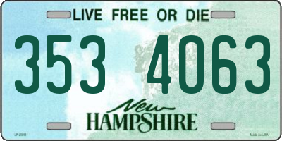 NH license plate 3534063