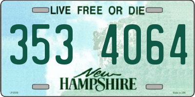 NH license plate 3534064