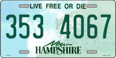 NH license plate 3534067