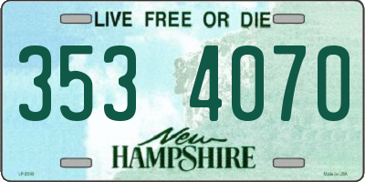 NH license plate 3534070