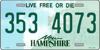 NH license plate 3534073