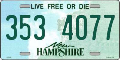 NH license plate 3534077