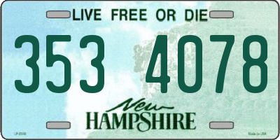 NH license plate 3534078