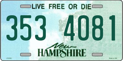 NH license plate 3534081