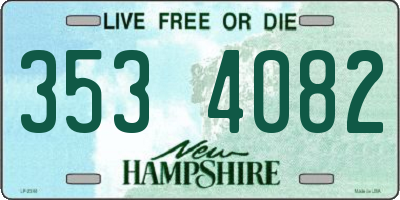 NH license plate 3534082