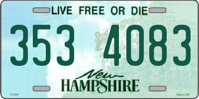 NH license plate 3534083