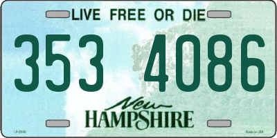 NH license plate 3534086