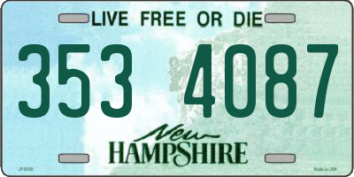 NH license plate 3534087