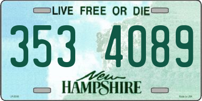 NH license plate 3534089