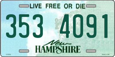 NH license plate 3534091