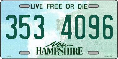 NH license plate 3534096