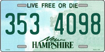 NH license plate 3534098