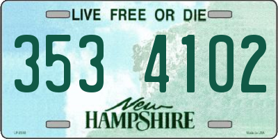 NH license plate 3534102