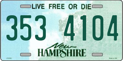 NH license plate 3534104