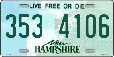 NH license plate 3534106