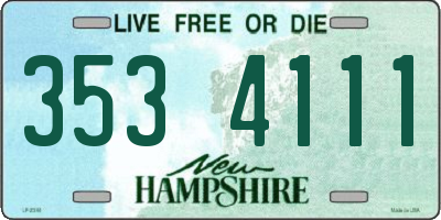 NH license plate 3534111