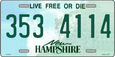 NH license plate 3534114