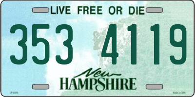 NH license plate 3534119
