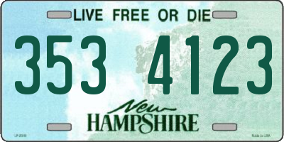 NH license plate 3534123
