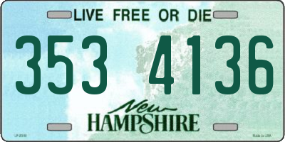 NH license plate 3534136