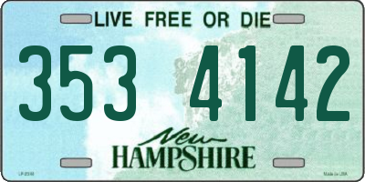 NH license plate 3534142