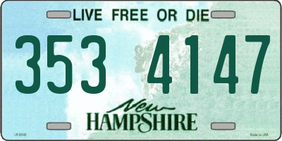 NH license plate 3534147