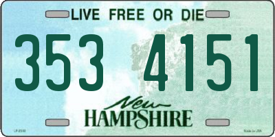 NH license plate 3534151