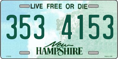 NH license plate 3534153