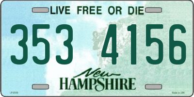 NH license plate 3534156