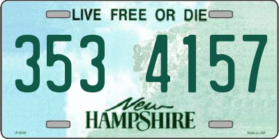 NH license plate 3534157