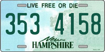 NH license plate 3534158
