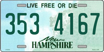 NH license plate 3534167