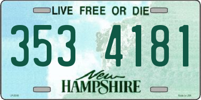 NH license plate 3534181