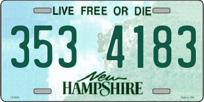 NH license plate 3534183